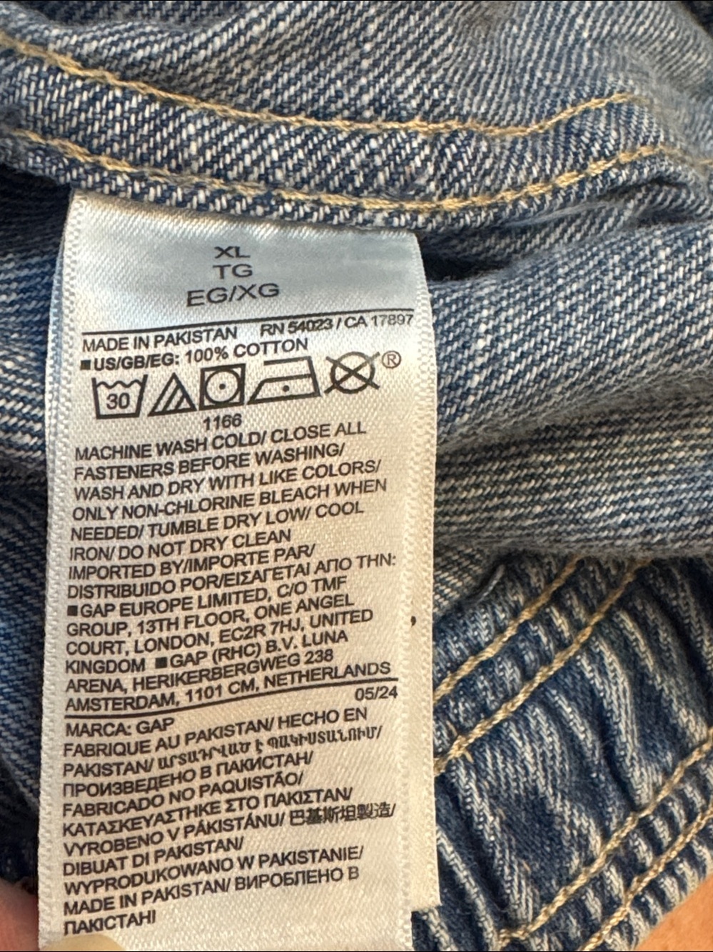 Gap Jeans | Blue Denim Cargo Jeans - Picture 5 of 5